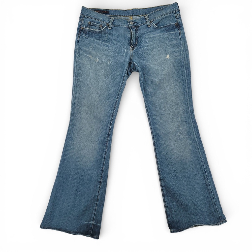 Citizens of Humanity Women's 32 Ingrid Flare Jeans‎ Distressed Vintage Wash